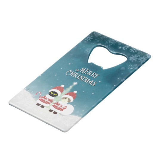 [お名前]のポイルーナクリスマス クレジットカード栓抜き (正面アングル)