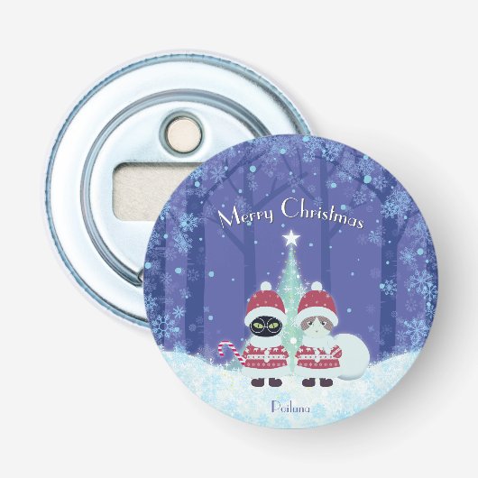 [お名前]のポイルーナクリスマス 栓抜き (正面)