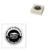 [お名前]の教室から – カスタム先生 ラバースタンプ (押印)