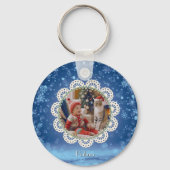 [お名前]のPoilunaクリスマスメタルサークル キーホルダー (裏面)