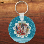 [お名前]のPoilunaクリスマスメタルサークル キーホルダー (裏面)