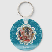 [お名前]のPoilunaクリスマスメタルサークル キーホルダー (裏面)