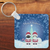 [お名前]のPoiluna Christmas Metal Square キーホルダー (正面)