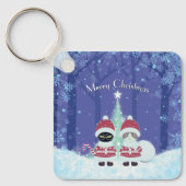 [お名前]のPoiluna Christmas Metal Square キーホルダー (正面)