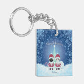 [お名前]のPoiluna Christmas Square キーホルダー (正面左)