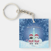 [お名前]のPoiluna Christmas Square キーホルダー (正面)