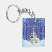 [お名前]のPoiluna Christmas Square キーホルダー (正面左)