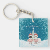 [お名前]のPoiluna Christmas Square キーホルダー (正面)