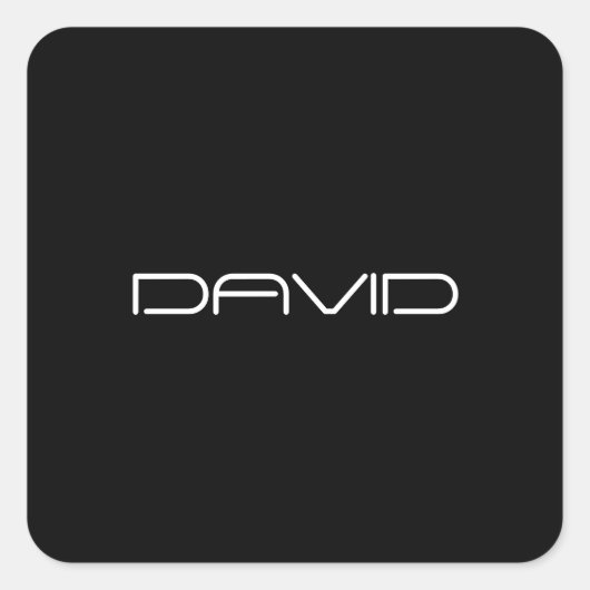 お名前 |カスタマイズクール可能なスタイル化文字 スクエアシール (正面)