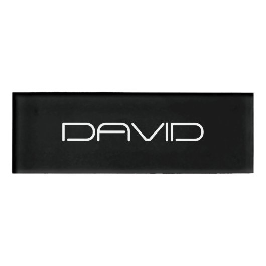 お名前 |カスタマイズクール可能なスタイル化文字 名札 (正面)