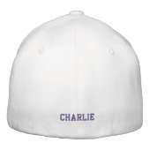 お名前 | シルバーグレイモダントレンディースタイリッシュ 刺繍入りキャップ (裏面)