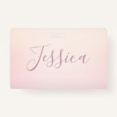 お名前 |ソフトスエレガントクリプトグラデーション バッジ (裏面)