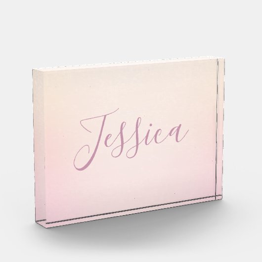 お名前 |ソフトスエレガントクリプトグラデーション フォトブロック (左)