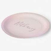 お名前 |ソフトスエレガントクリプトグラデーション ペーパープレート (アングル)