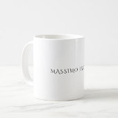 お名前 デコレーション シンプル モダン 黒 白 コーヒーマグカップ (正面左)
