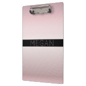 お名前 |バラグラデーションと白のストライプ クリップボード (左)