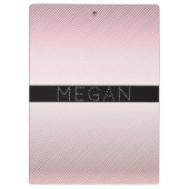 お名前 |バラグラデーションと白のストライプ クリップボード (裏面)