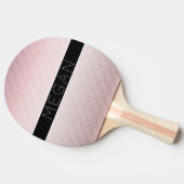 お名前 |バラグラデーションと白のストライプ 卓球ラケット (横)