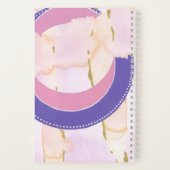 お名前、ミックスメデかわいらしィア抽象芸術、ピンク薄紫 ノートブック (裏面)