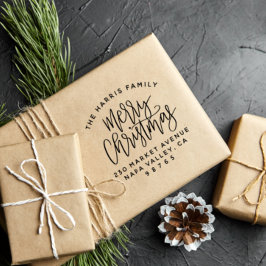 お名前、メリークリスマス&差出人住所 セルフインキングスタンプ