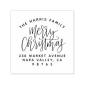 お名前、メリークリスマス&差出人住所 セルフインキングスタンプ (デザイン)