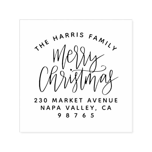 お名前、メリークリスマス&差出人住所 セルフインキングスタンプ (デザイン)