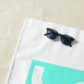 お名前 |ライトアはっきりしたクアの白い文字 ビーチタオル (インサイチュ)