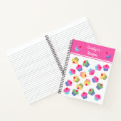 お名前、レシピ本、カップケーキ、色かわいらし付け ノートブック (内部)