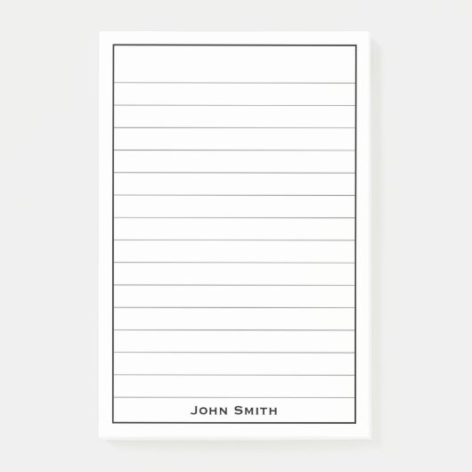 お名前 |企業の最小黒線 ポストイット (正面)