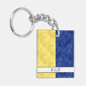 お名前+信号航海のフラグK Kilo キーホルダー (正面左)
