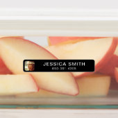 お名前、写真、電話のステッカーラベルテンプレート ラベル (貼付)