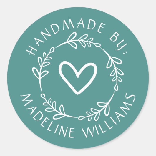 お名前 |手作り ラウンドシール (正面)