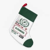 （お名前）様へのサンタ特急便 スモールクリスマスストッキング (正面 (吊り時))