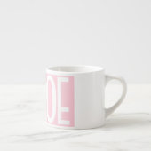 お名前 |淡いはっきりしたピンクの白い文字 エスプレッソカップ (右)