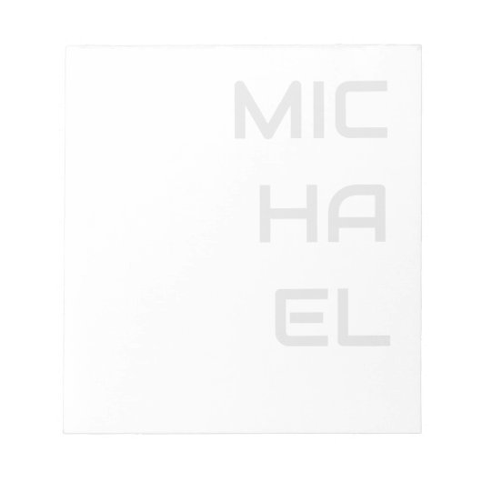 お名前 現代 シンプル ノートパッド (正面)