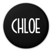 お名前、白はっきりした文字 |黒 セラミックノブ (正面)