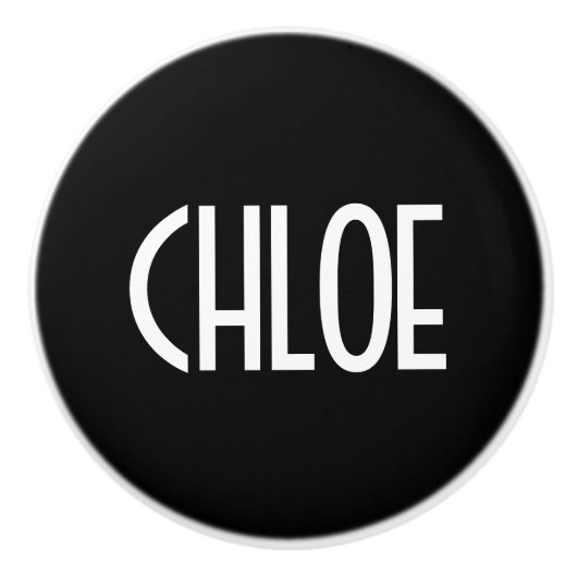 お名前、白はっきりした文字 |黒 セラミックノブ (正面)