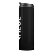 お名前、白はっきりした文字 |黒 タンブラー (回転右)