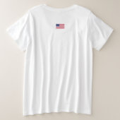 お名前(米国)でパーソナライズ , 米国 プラスサイズTシャツ (デザイン裏面)