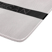 お名前 |薄い白と差し込みバラグラデーションストライプ カッティングボード (角)