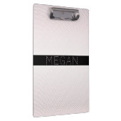お名前 |薄い白と差し込みバラグラデーションストライプ クリップボード (右)