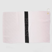 お名前 |薄い白と差し込みバラグラデーションストライプ ゴルフタオル (横)