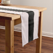 お名前 |薄い白と差し込みバラグラデーションストライプ ショートテーブルランナー (インサイチュ)