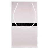 お名前 |薄い白と差し込みバラグラデーションストライプ スモールペーパーバッグ (裏面)