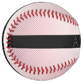 お名前 |薄い白と差し込みバラグラデーションストライプ ソフトボール (正面左)