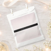 お名前 |薄い白と差し込みバラグラデーションストライプ フェイバーバッグ (クリップ留めされた状態)