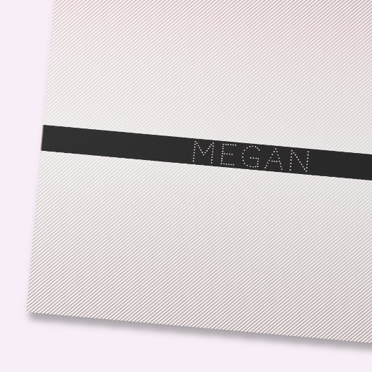 お名前 |薄い白と差し込みバラグラデーションストライプ ラッピングペーパー