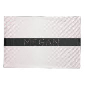 お名前 |薄い白と差し込みバラグラデーションストライプ 枕カバー (裏面-左)