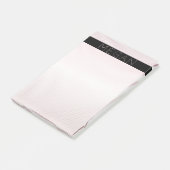 お名前 |薄い白と繊細なバラグラデーションストライプ ポストイット (アングル)