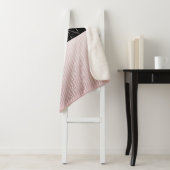 お名前 |薄型バラグラデーションおよび白ストライプ色 シェルパブランケット (インサイチュ)